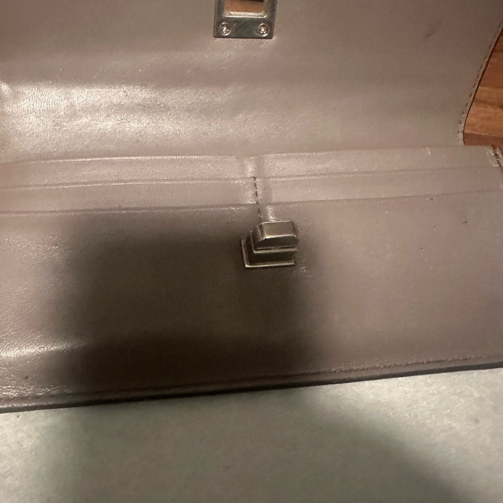 Michael Kors Collection Taupe Leather Clutch